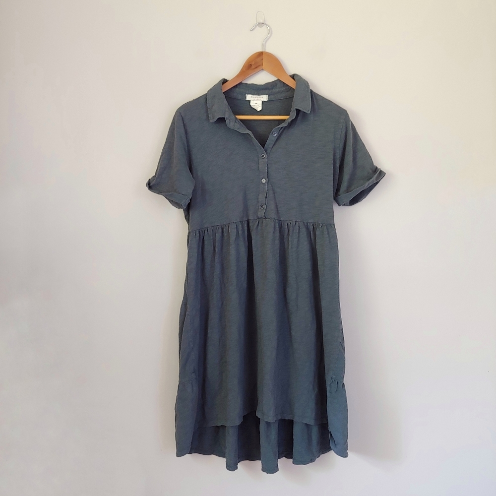 Mododoc Tiered Cotton Jersey Dress Short Sleeve Size S